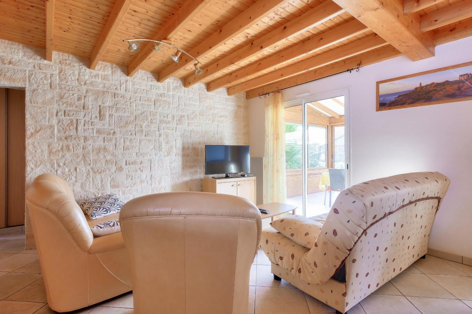 Maison Pour 8 - 5Min De La Plage - Jardin & Veranda Longeville-sur-Mer Zewnętrze zdjęcie